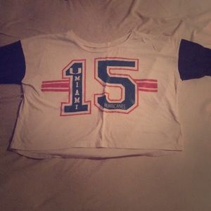 Vintage style Miami Hurricanes cropped tee
